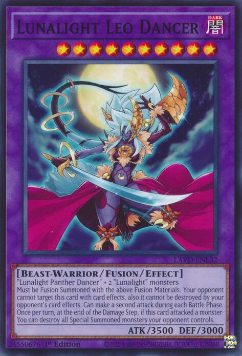 Lunalight Leo Dancer LAVD-ENL32 card from Legendary Arc-V Decks