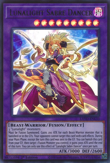 Lunalight Sabre Dancer LAVD-ENL33 card from Legendary Arc-V Decks