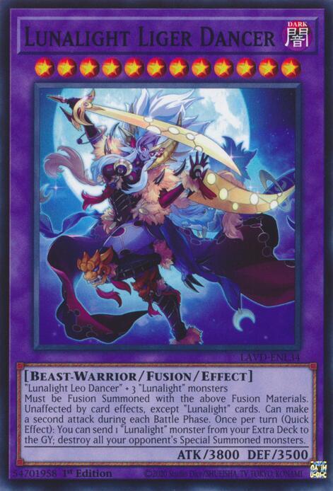Lunalight Liger Dancer LAVD-ENL34 card from Legendary Arc-V Decks