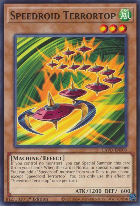 Speedroid Terrortop LAVD-ENS03 card from Legendary Arc-V Decks