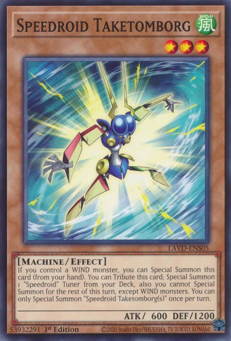 Speedroid Taketomborg LAVD-ENS05 card from Legendary Arc-V Decks