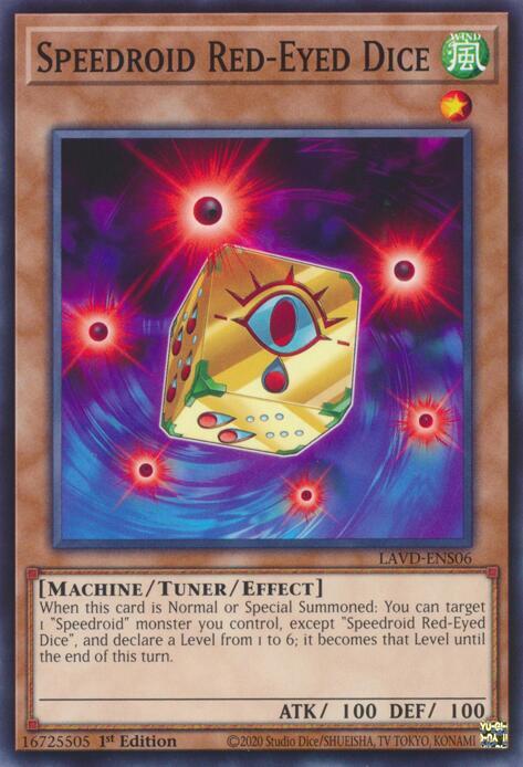 Speedroid Red-Eyed Dice LAVD-ENS06 card from Legendary Arc-V Decks