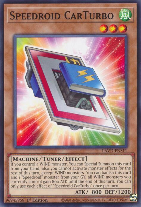Speedroid CarTurbo LAVD-ENS11 card from Legendary Arc-V Decks