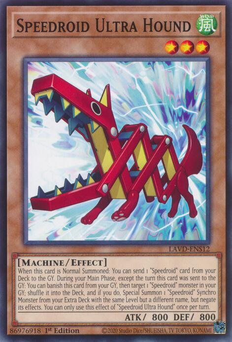 Speedroid Ultra Hound LAVD-ENS12 card from Legendary Arc-V Decks