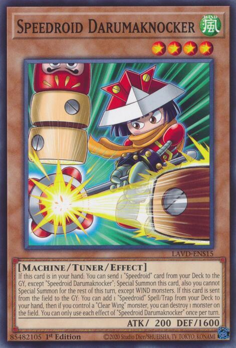 Speedroid Darumaknocker LAVD-ENS15 card from Legendary Arc-V Decks