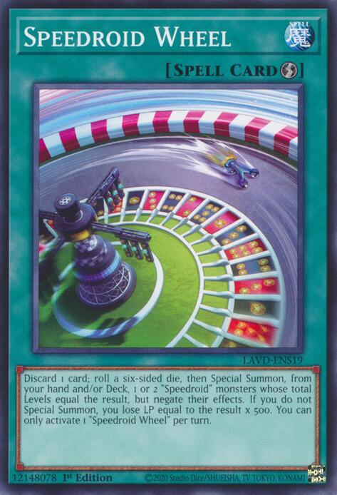 Speedroid Wheel LAVD-ENS19 card from Legendary Arc-V Decks