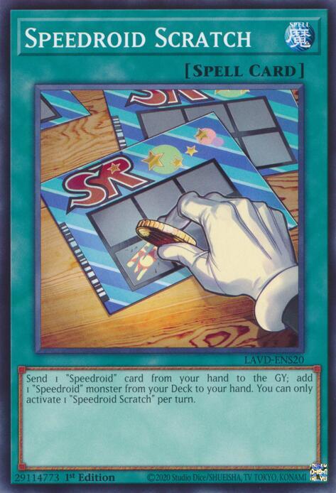 Speedroid Scratch LAVD-ENS20 card from Legendary Arc-V Decks