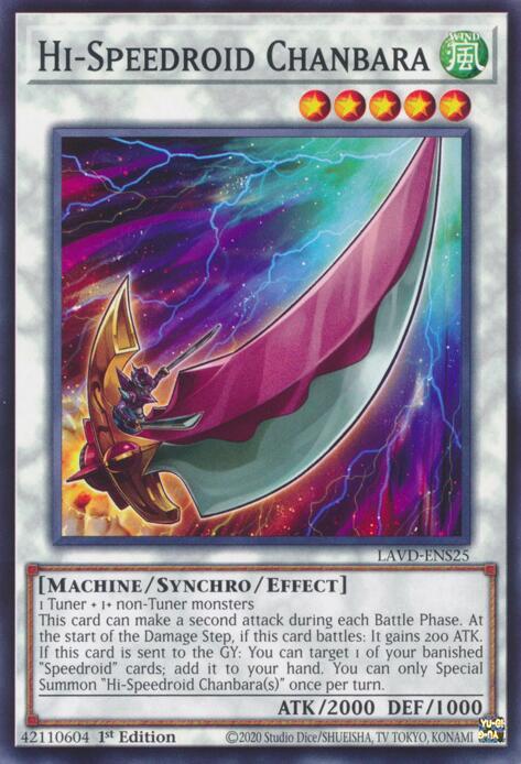 Hi-Speedroid Chanbara LAVD-ENS25 card from Legendary Arc-V Decks