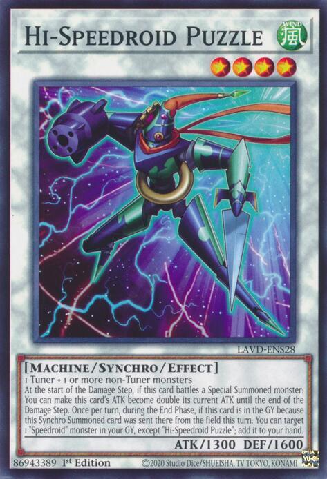 Hi-Speedroid Puzzle LAVD-ENS28 card from Legendary Arc-V Decks