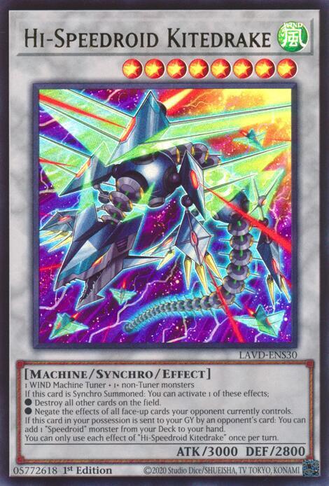 Hi-Speedroid Kitedrake LAVD-ENS30 card from Legendary Arc-V Decks