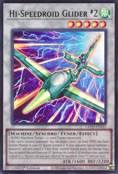 Hi-Speedroid Glider #2 (UR) LAVD-ENS35 card from Legendary Arc-V Decks