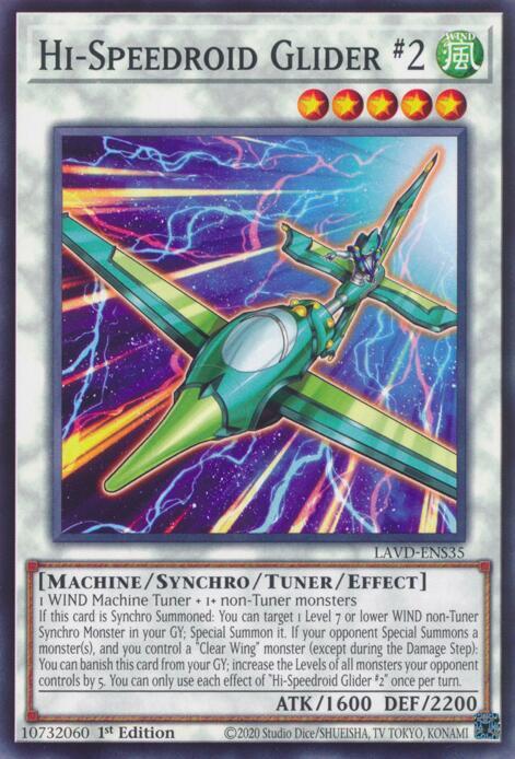 Hi-Speedroid Glider #2 LAVD-ENS35 card from Legendary Arc-V Decks