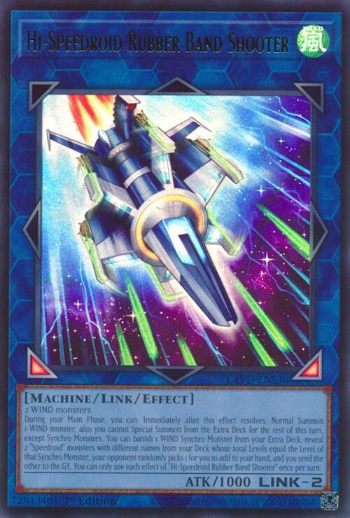 Hi-Speedroid Rubber Band Shooter (UR) LAVD-ENS36 card from Legendary Arc-V Decks