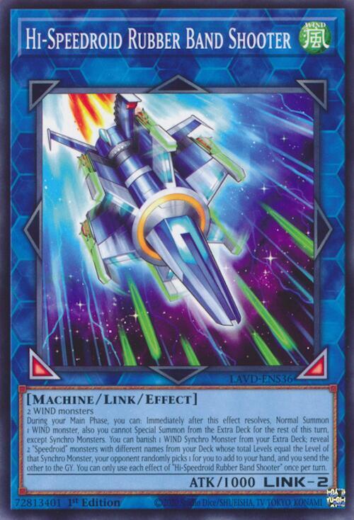 Hi-Speedroid Rubber Band Shooter LAVD-ENS36 card from Legendary Arc-V Decks