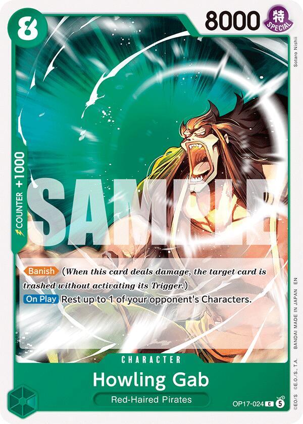 Howling Grab OP17-024 card from The World's Strongest Warriors