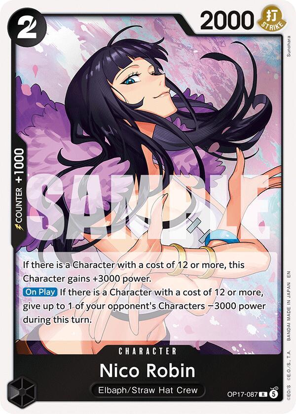 Nico Robin OP17-087 card from The World's Strongest Warriors
