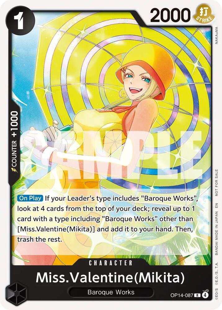 Miss.Valentine(Mikita) (Tournament Pack 2026 Vol. 3) OP14-087 card from One Piece Promotion Cards