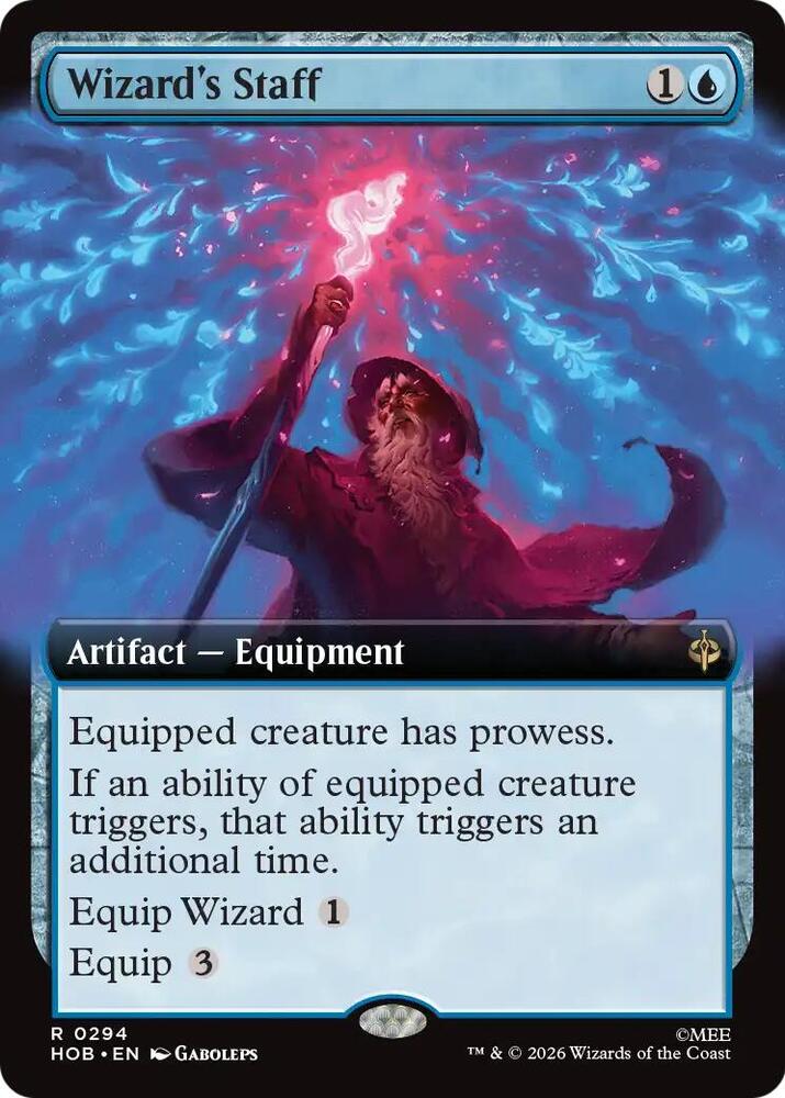 Wizard's Staff (Extended Art) 294 card from The Hobbit