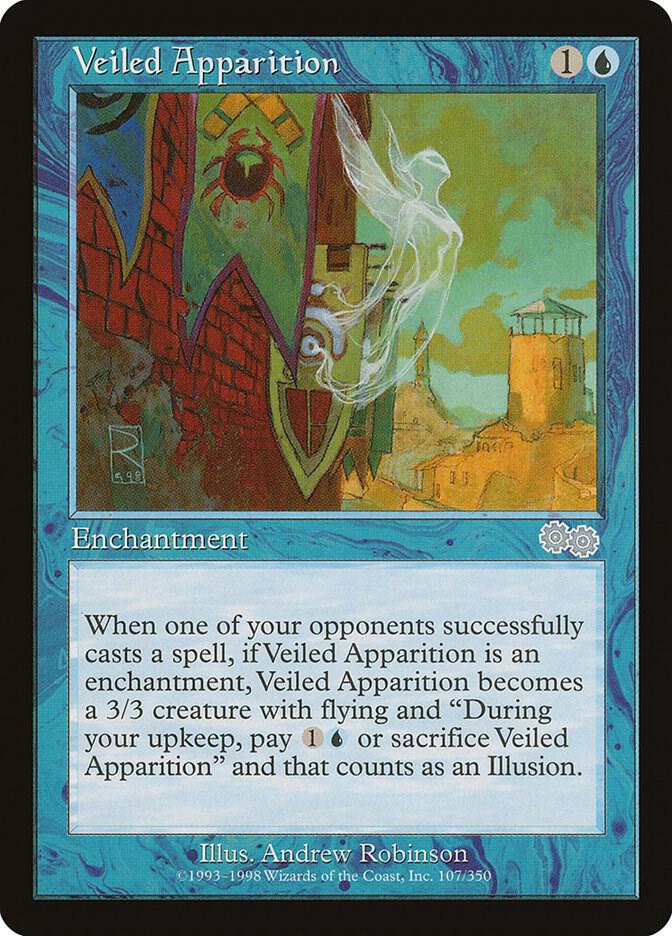 Veiled Apparition 107 card from Urza's Saga