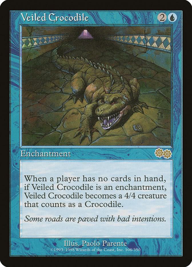 Veiled Crocodile 108 card from Urza's Saga