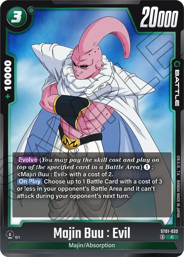 Majin Buu : Evil ST01-033 card from Story Booster 01