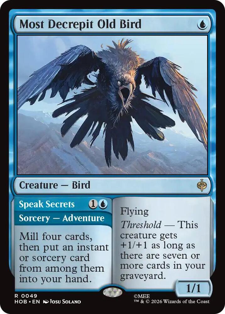 Most Decrepit Old Bird 49 card from The Hobbit