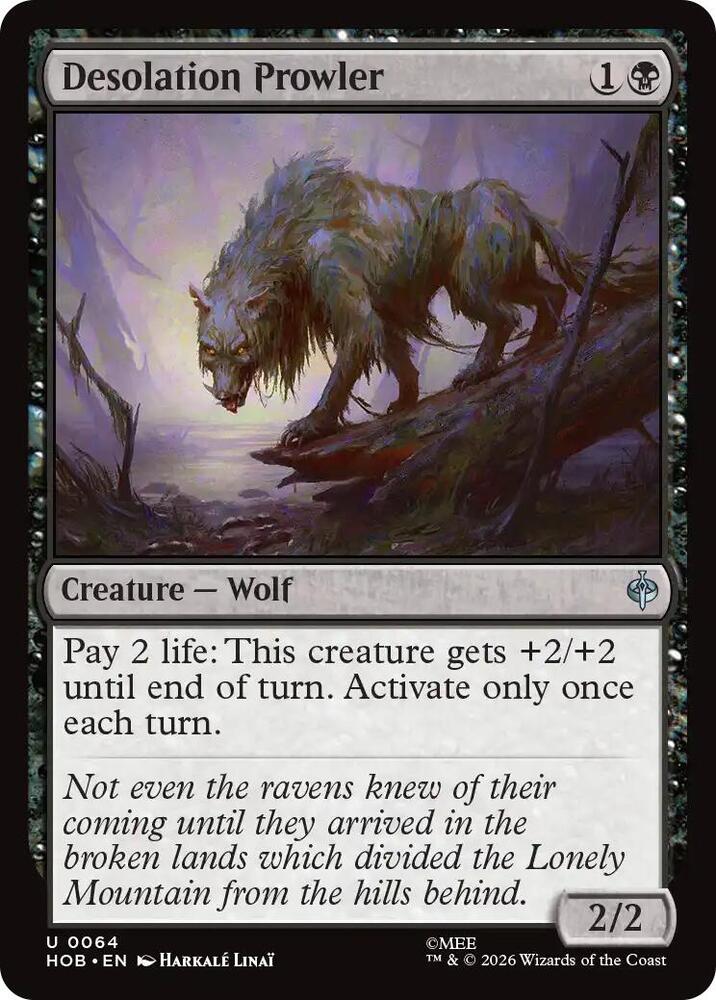 Desolation Prowler 64 card from The Hobbit