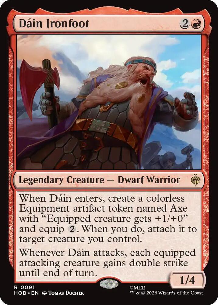 Dain Ironfoot 91 card from The Hobbit