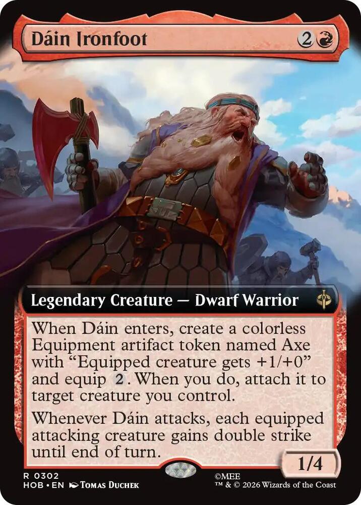 Dain Ironfoot (Extended Art) 302 card from The Hobbit