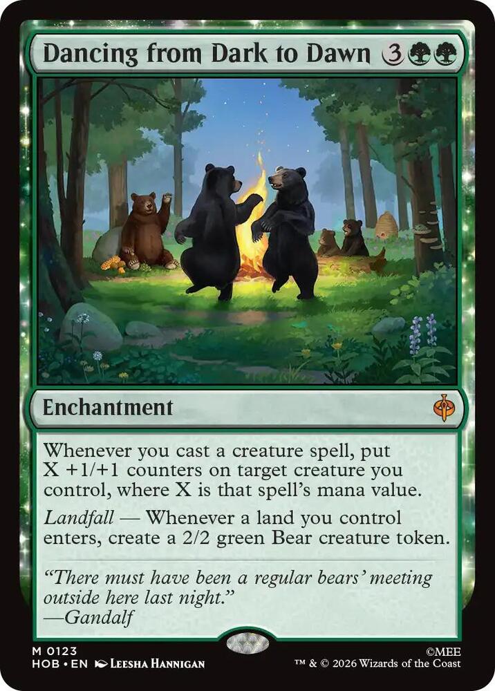 Dancing from Dark to Dawn 123 card from The Hobbit