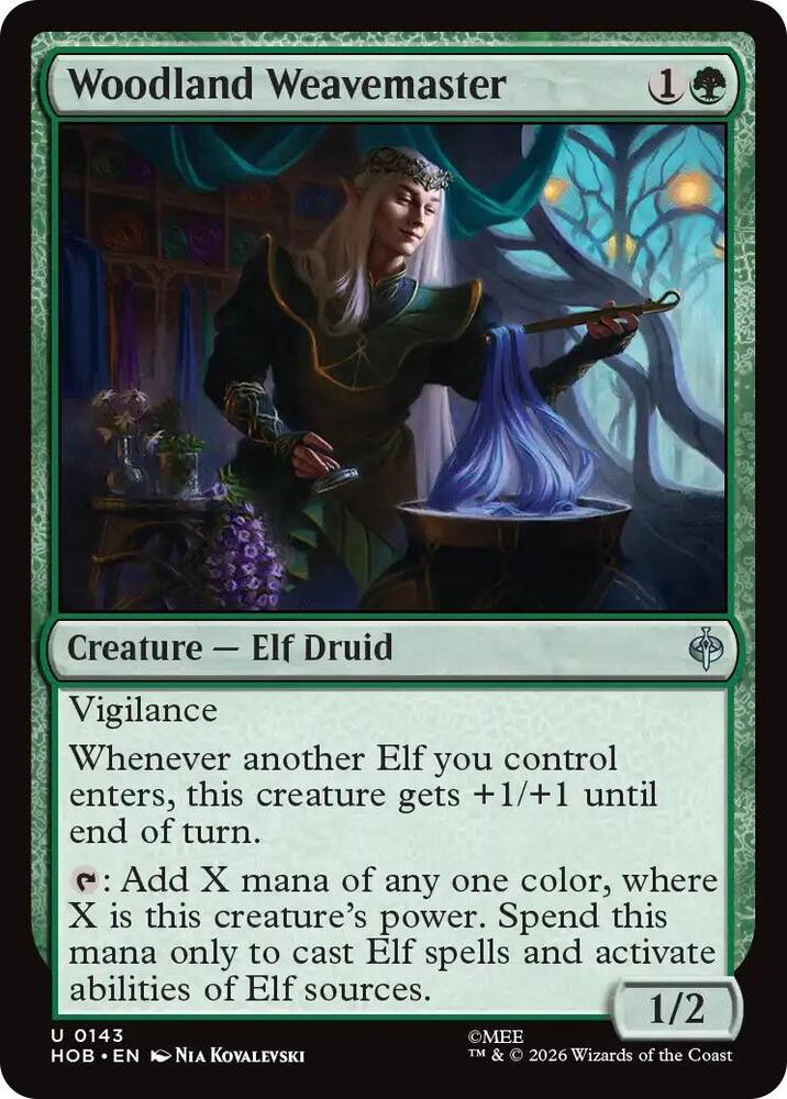 Woodland Weavemaster 143 card from The Hobbit