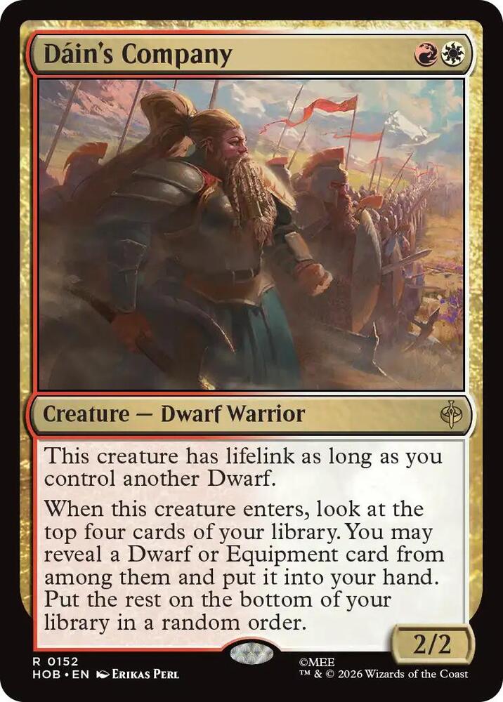 Dain's Company 152 card from The Hobbit