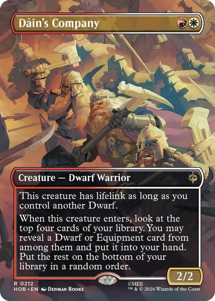 Dain's Company (Borderless) 212 card from The Hobbit