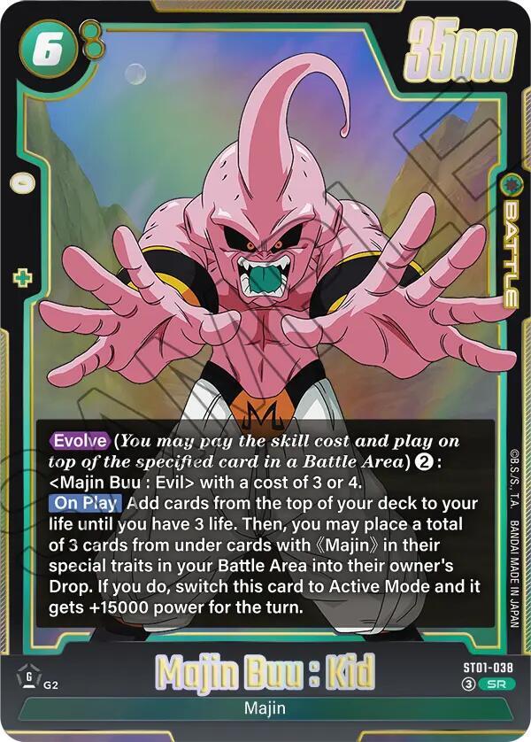 Majin Buu : Kid ST01-038 card from Story Booster 01