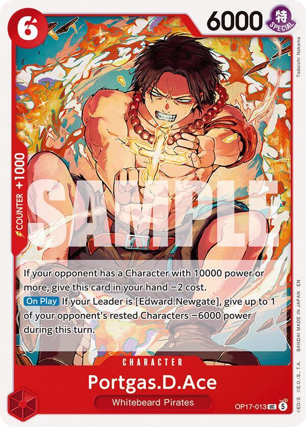 Portgas.D.Ace OP17-013 card from The World's Strongest Warriors