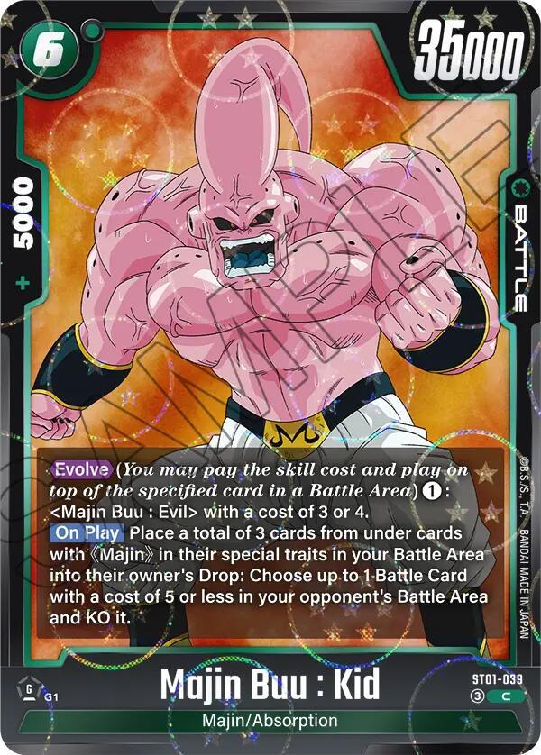 Majin Buu : Kid (Dragon Ball Pattern) ST01-039 card from Story Booster 01