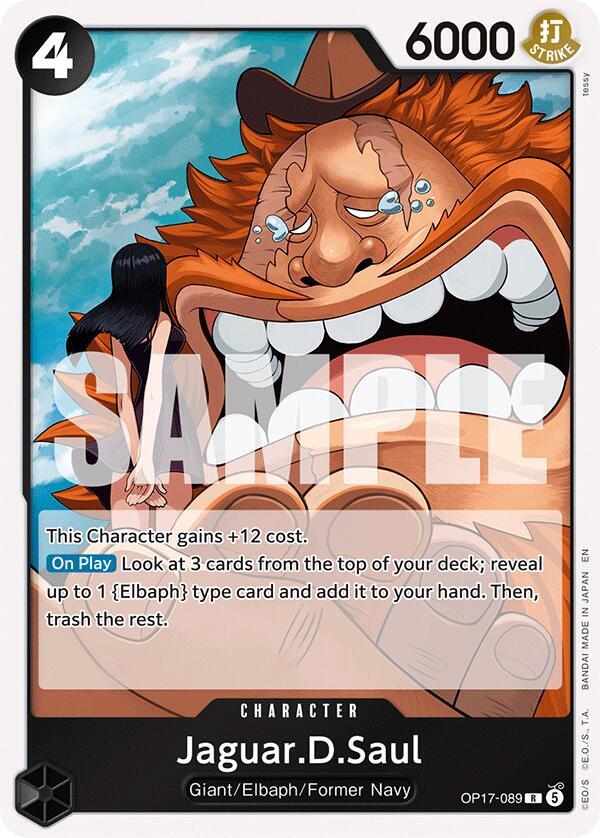 Jaguar.D.Saul OP17-089 card from The World's Strongest Warriors