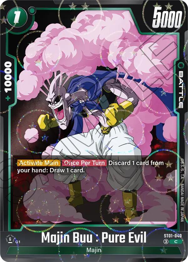 Majin Buu : Pure Evil (Dragon Ball Pattern) ST01-040 card from Story Booster 01