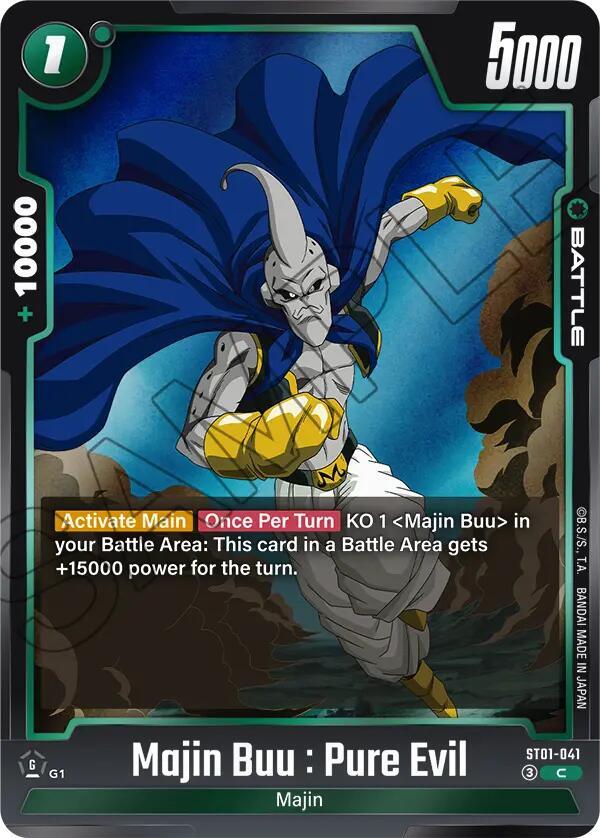 Majin Buu : Pure Evil ST01-041 card from Story Booster 01