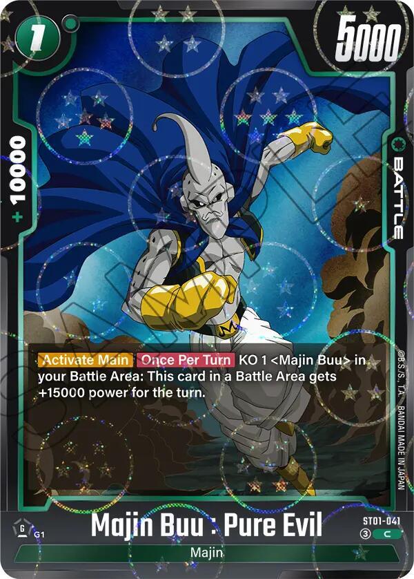 Majin Buu : Pure Evil (Dragon Ball Pattern) ST01-041 card from Story Booster 01