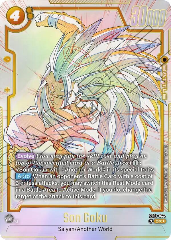 Son Goku (Alternate Art) ST01-044 card from Story Booster 01