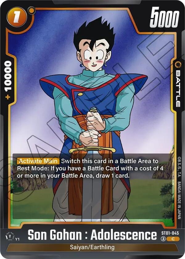 Son Gohan : Adolescence ST01-045 card from Story Booster 01