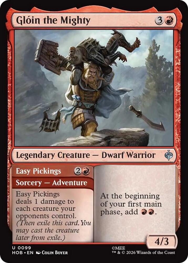 Gloin the Mighty 99 card from The Hobbit