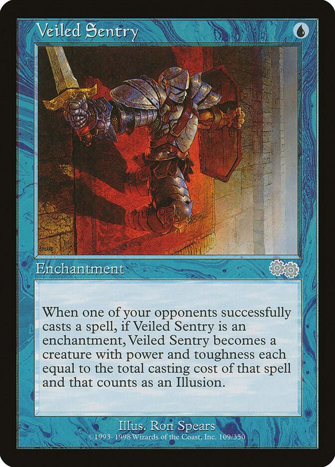 Veiled Sentry 109 card from Urza's Saga