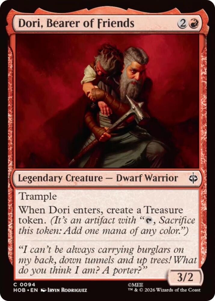 Dori, Bearer of Friends 94 card from The Hobbit