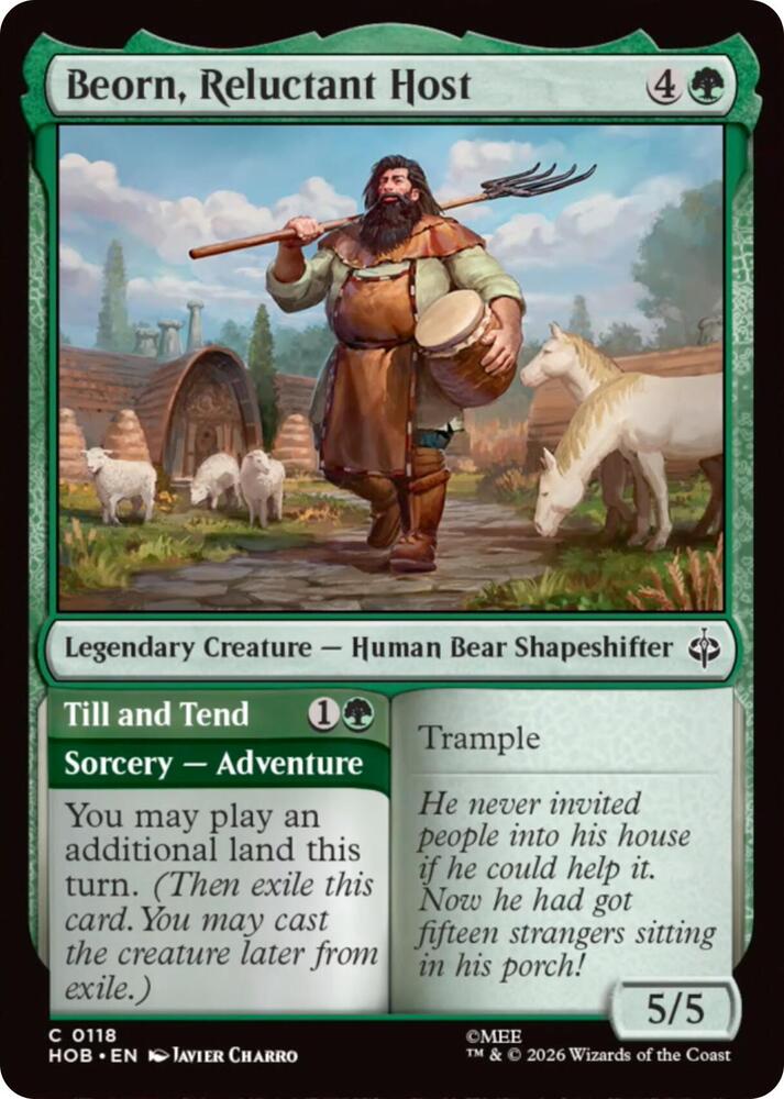 Beorn, Reluctant Host 118 card from The Hobbit