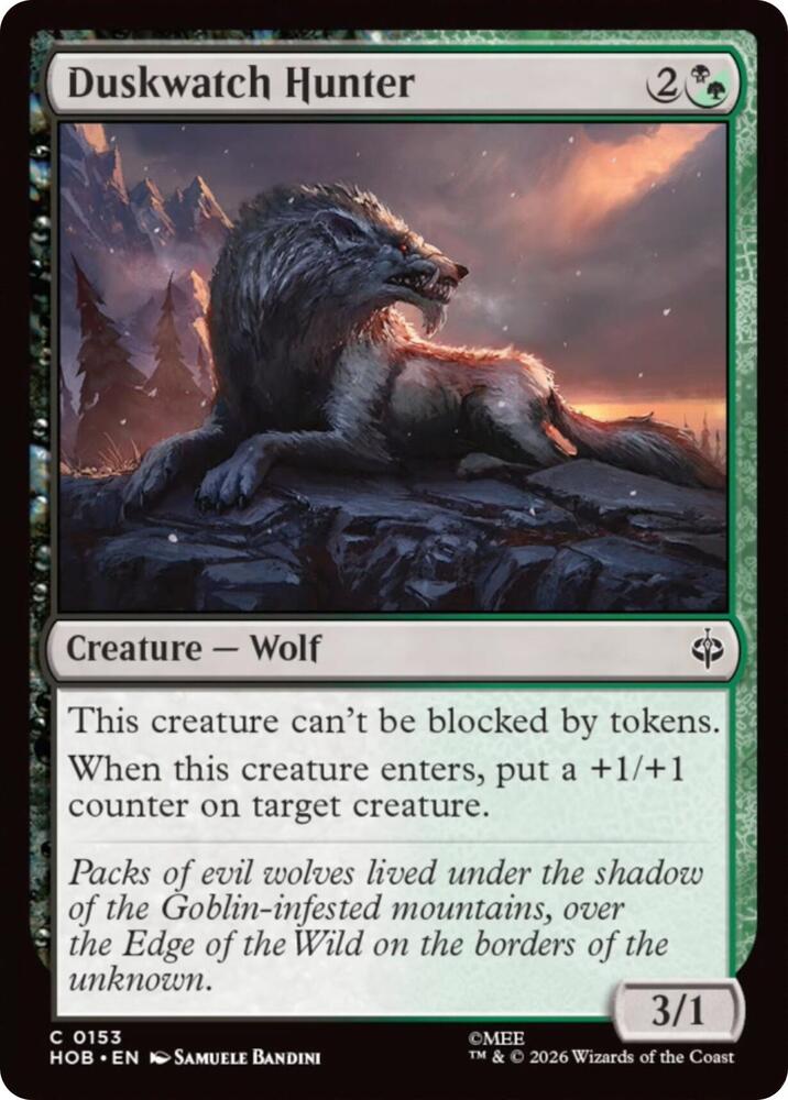 Duskwatch Hunter 153 card from The Hobbit