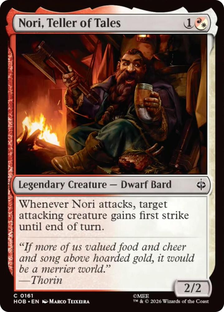 Nori, Teller of Tales 161 card from The Hobbit