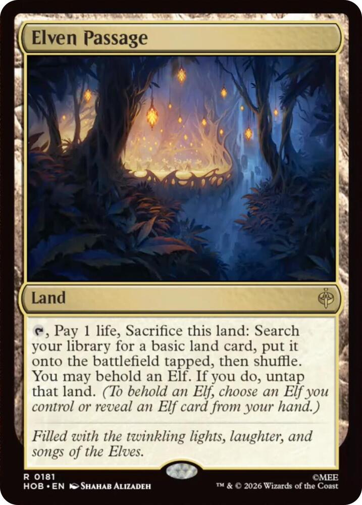 Elven Passage 181 card from The Hobbit