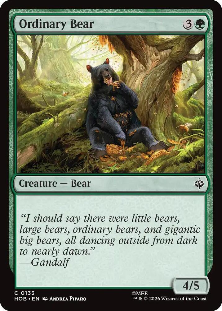 Ordinary Bear 133 card from The Hobbit